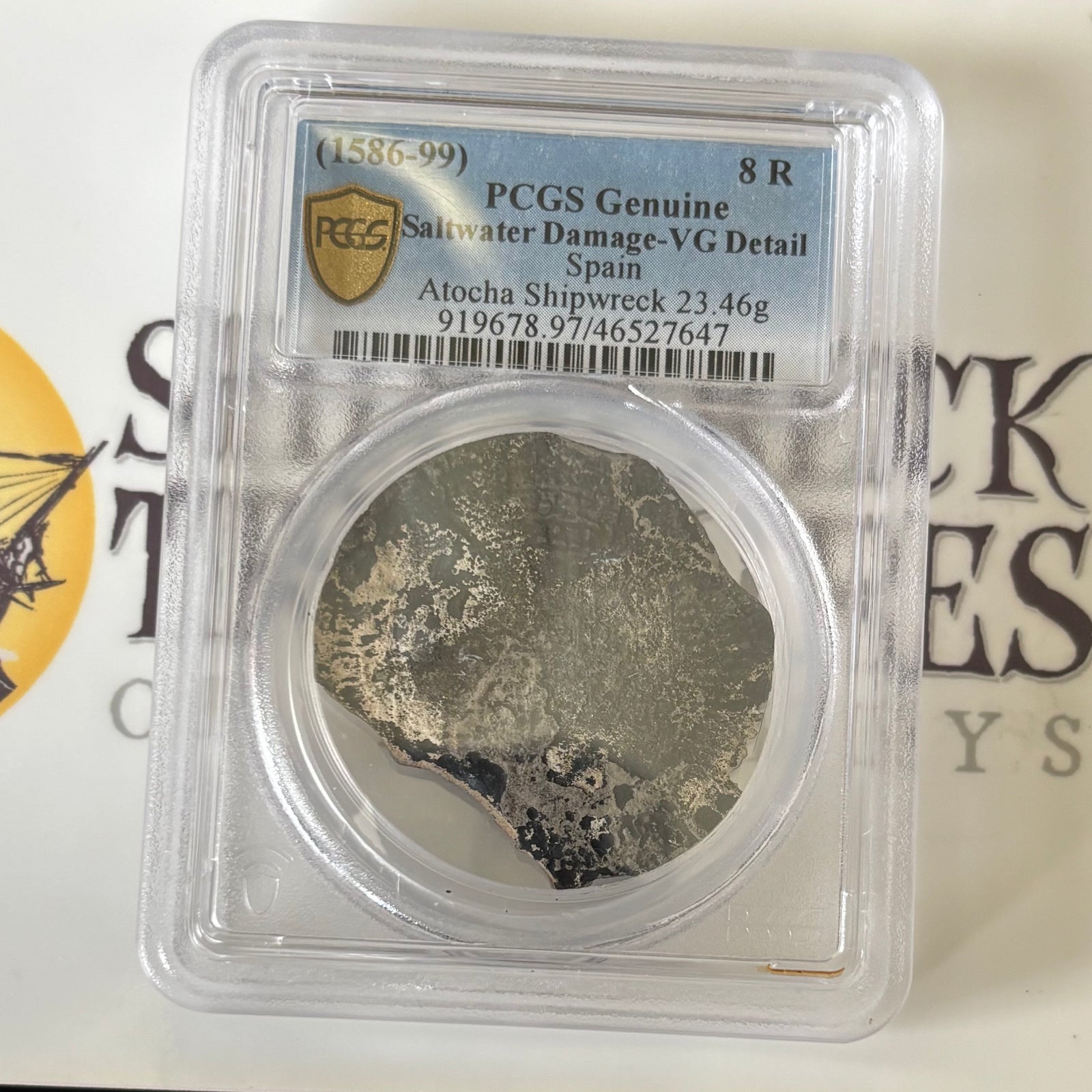 Nuestra Señora de Atocha Shipwreck - 8 Reales -  Rare Uncleaned Coin