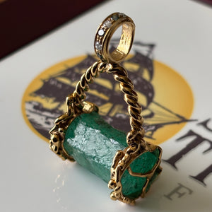 1715 Fleet Uncut Colombian Shipwreck Emerald  - 25.02 Carats