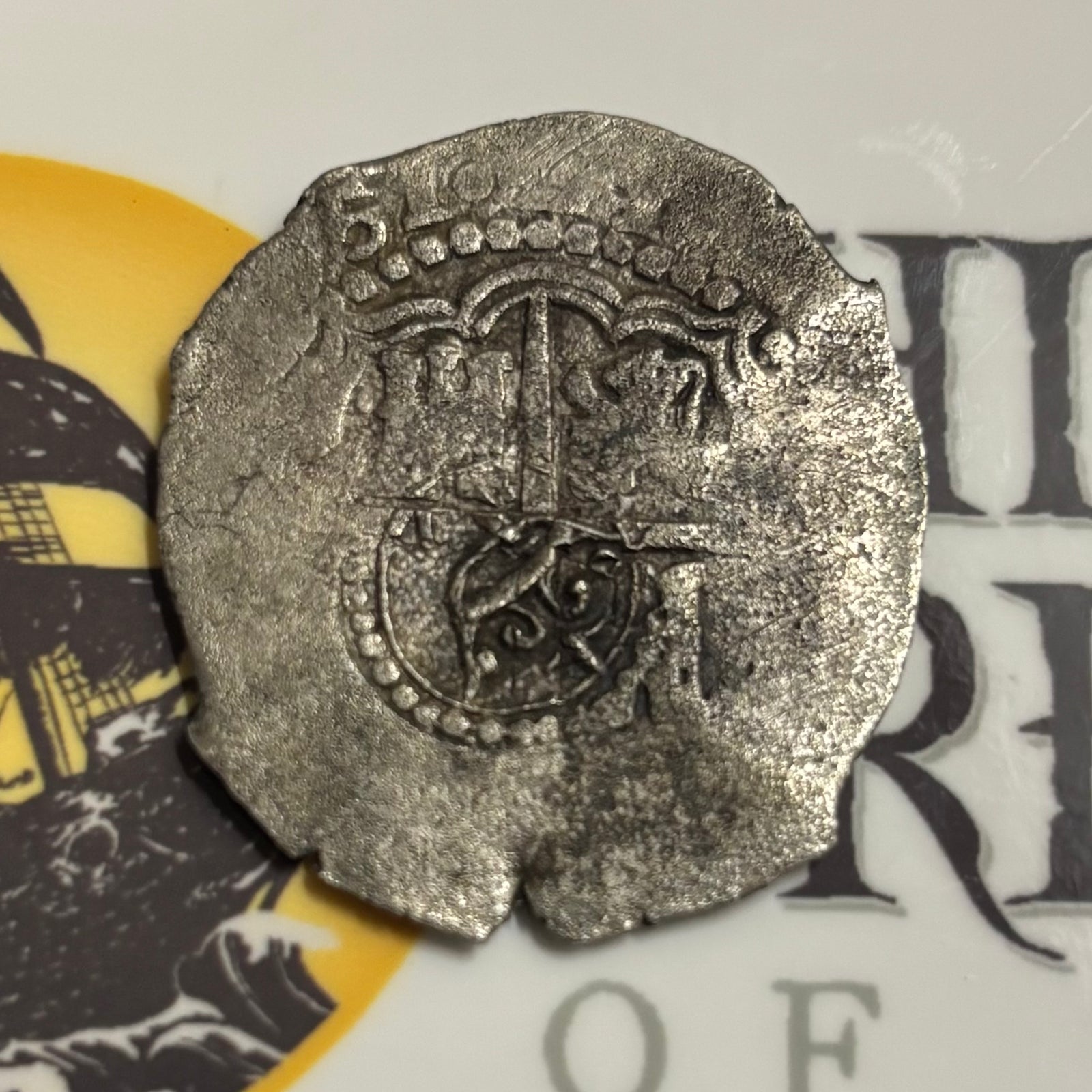 La Capitana Shipwreck - 8 Reales - Date: 1651 - Assayer "E"  (1652-1679) - Last shield design