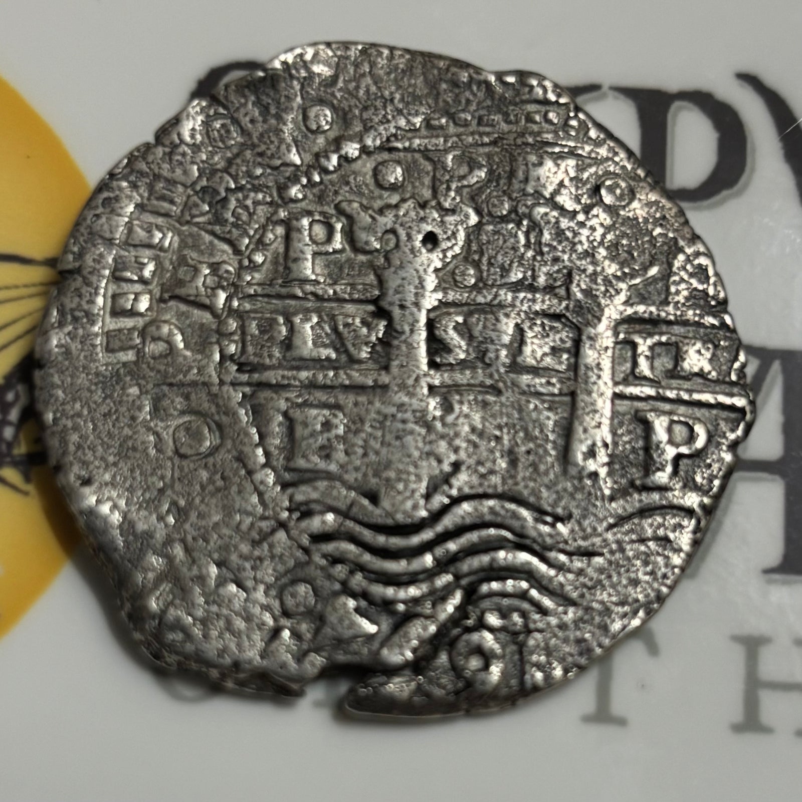 La Capitana Shipwreck - 8 Reales - Date: 1654 - Assayer: "E"  (1651-1679)