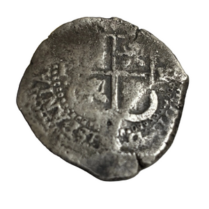 La Capitana Shipwreck - 8 Reales - Date: 1652 - Assayer "E" (1652-1679) - First Pillar and Wave design