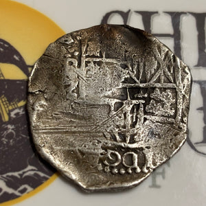 La Capitana  Shipwreck - 4 Reales - Date: 16XX  - Assayer "Z" Zambrano (1647-1649) - Rare assayer