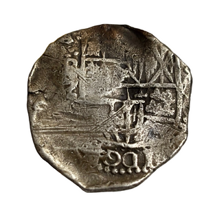 La Capitana  Shipwreck - 4 Reales - Date: 16XX  - Assayer "Z" Zambrano (1647-1649) - Rare assayer