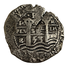 La Capitana Shipwreck - 8 Reales - Date: 1653 - Assayer "E":  (1651-1679)