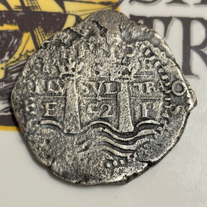 La Capitana Shipwreck - 8 Reales - Date: 1652 - Assayer: "E" (1652-1679)