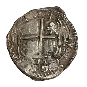 La Capitana Shipwreck - 8 Reales - Date: 1653 - Assayer "E" (1652-1679)