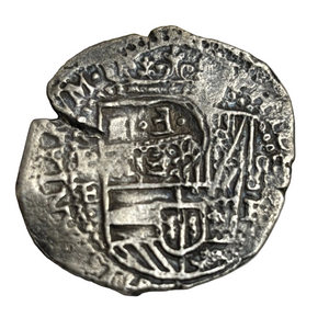 La Capitana Shipwreck - 8 Reales - Date: Not Visible - Assayer : "E" (1652-1679)