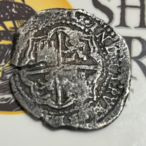 La Capitana Shipwreck - 8 Reales - Date: Not Visible - Assayer : "E" (1652-1679)