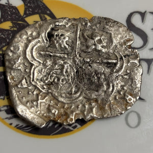 La Capitana Shipwreck - 8 Reales - Date: Not Visible - Assayer "Z" (1647-1649)  Rare