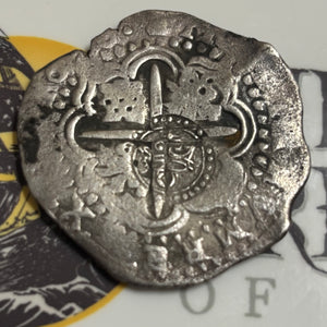 La Capitana Shipwreck - 8 Reales - Date: 16X0 - Assayer: "O" (1649 -1651)