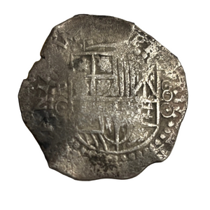 La Capitana Shipwreck - 8 Reales - Date: 16X0 - Assayer: "O" (1649 -1651)