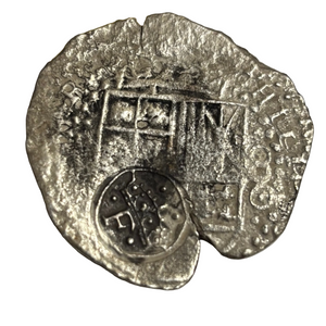 La Capitana Shipwreck - 8 Reales - Date: Not Visible - Assayer: "O" (1649-1651)