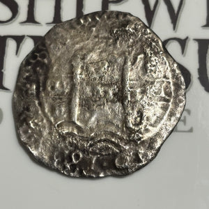 La Capitana Shipwreck - 8 Reales - Date: X653 - Assayer: "E"  (1651-1679)