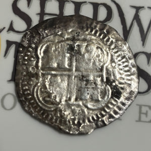 La Capitana Shipwreck - 8 Reales - Date: X653 - Assayer: "E"  (1651-1679)