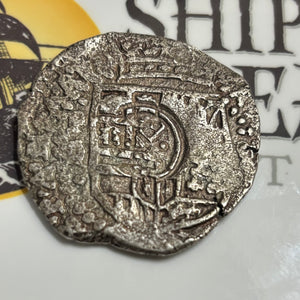 La Capitana Shipwreck - 8 Reales - Date: 164X - Assayer: "O" (1649-1651)