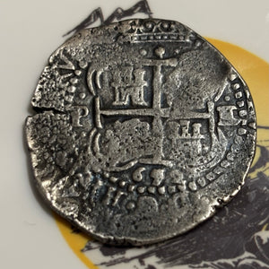 La Capitana Shipwreck - 8 Reales - Date: 1652 (both sides) - Assayer "E" - (1651-1679)