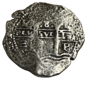 La Capitana Shipwreck - 8 Reales - Date: X6XX - Assayer: "E" (1651-1679)