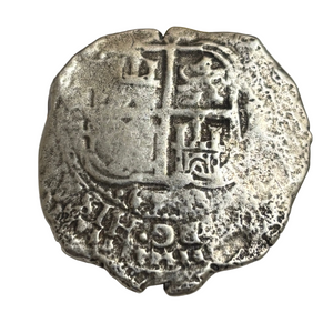 La Capitana Shipwreck - 8 Reales - Date: X6XX - Assayer: "E" (1651-1679)