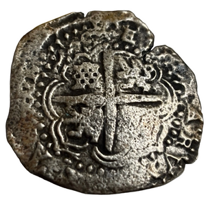 La Capitana Shipwreck - 8 Reales - Date: Not Visible - Assayer: "E" (1651-1679)