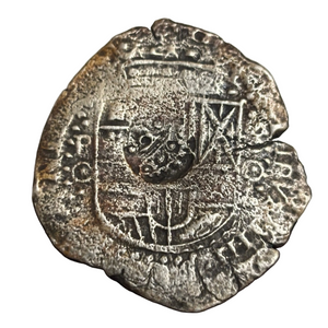 La Capitana Shipwreck - 8 Reales - Date: Not Visible - Assayer: "E" (1651-1679)