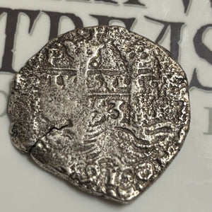 La Capitana Shipwreck - 8 Reales - Date: 1653 - Assayer: "E" (1651-1679)