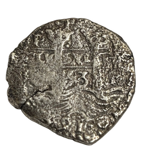 La Capitana Shipwreck - 8 Reales - Date: 1653 - Assayer: "E" (1651-1679)