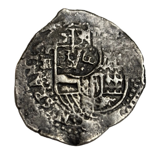 La Capitana Shipwreck - 8 Reales - Date: Not Visible - Assayer: "E" (1651-1679)