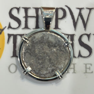 El Cazador Shipwreck - 1/2 Reales  - Dated 1783 - Mounted in Sterling Silver