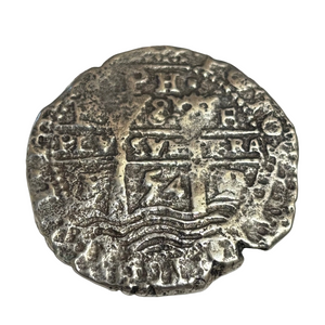 La Capitana Shipwreck - 8 Reales - Date: 1654 - Assayer: "E" (1651-1679)
