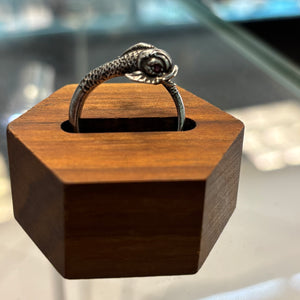 1715 Fleet Sea Serpant Ring - Circa 1700's - Recreated with Atocha Silver + Accented with Ruby eyes