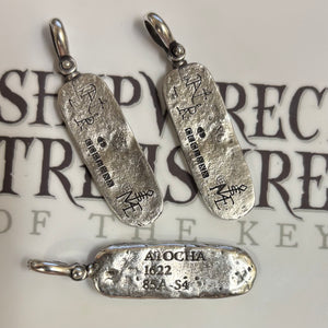 Limited Edition - Atocha Silver Bar Pendant - Made from Atocha Silver in its purest form