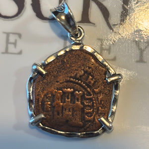 Authentic Spanish Maravedis Copper Coin - Minted in Burgos, Spain