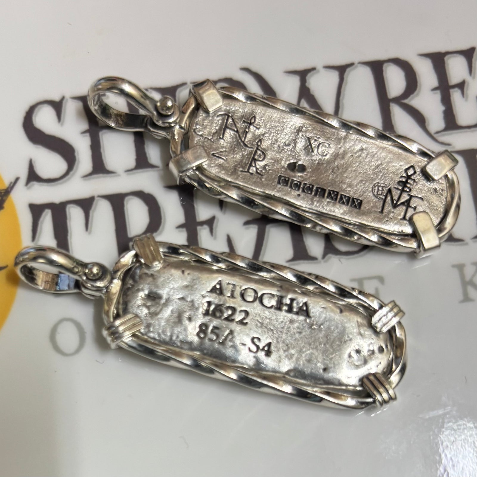 Limited Edition - Atocha Silver Bar Pendant - Silver Mount