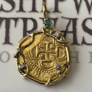 Spanish gold cob -  2 Escudos - Philip II - Assayer "B" (1592-1612)