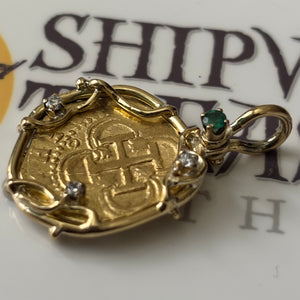 Spanish gold cob -  2 Escudos - Philip II - Assayer "B" (1592-1612)