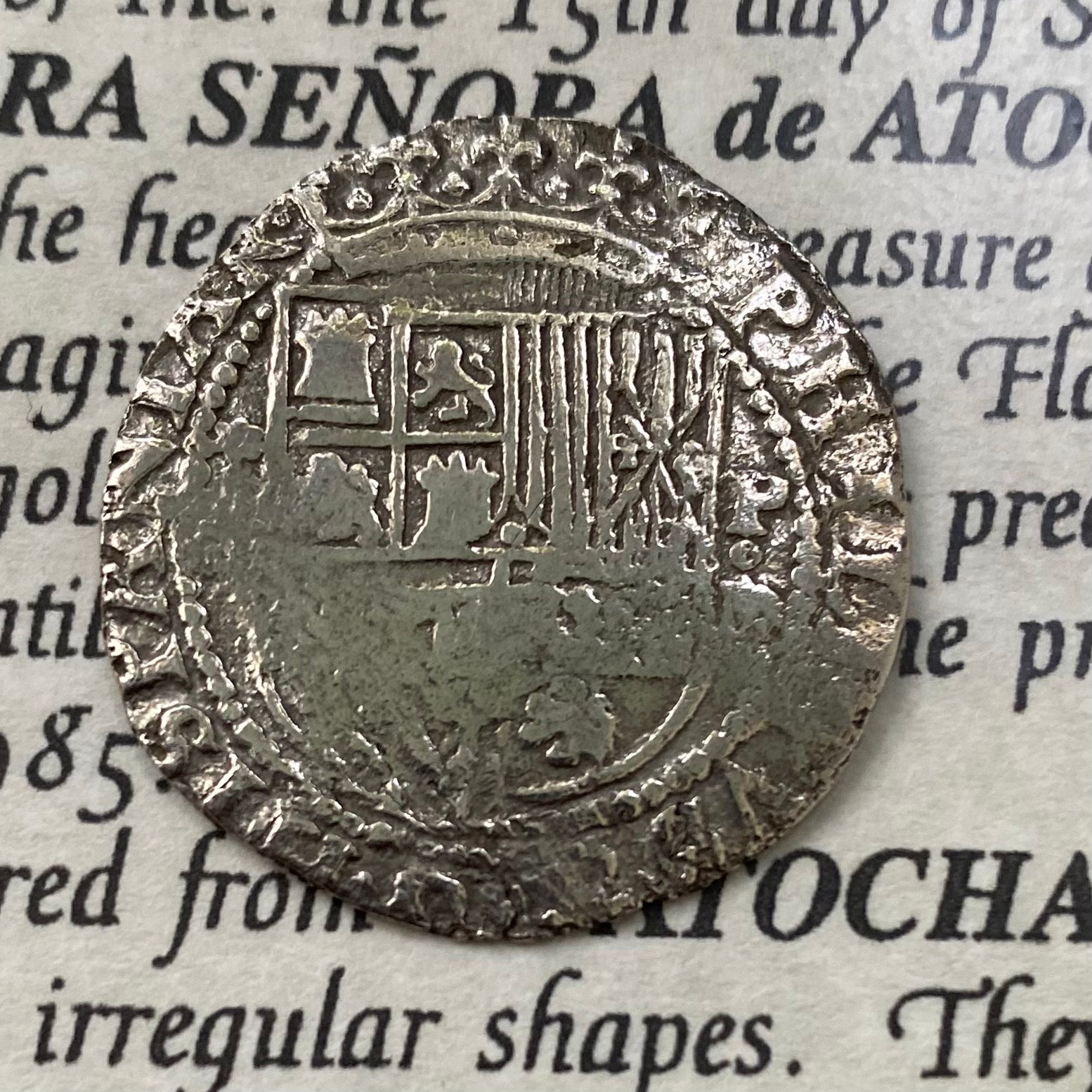 Nuestra Señora de Atocha - 2 Reales - Grade 1 - Assayer "D"( 1577-1588) - Lima Star - Extremely rare coin from the Atocha