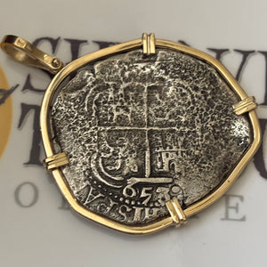 La Capitana Shipwreck - 8 Reales - Date: 1653 (both sides) - Assayer: "E" (1651-1679)