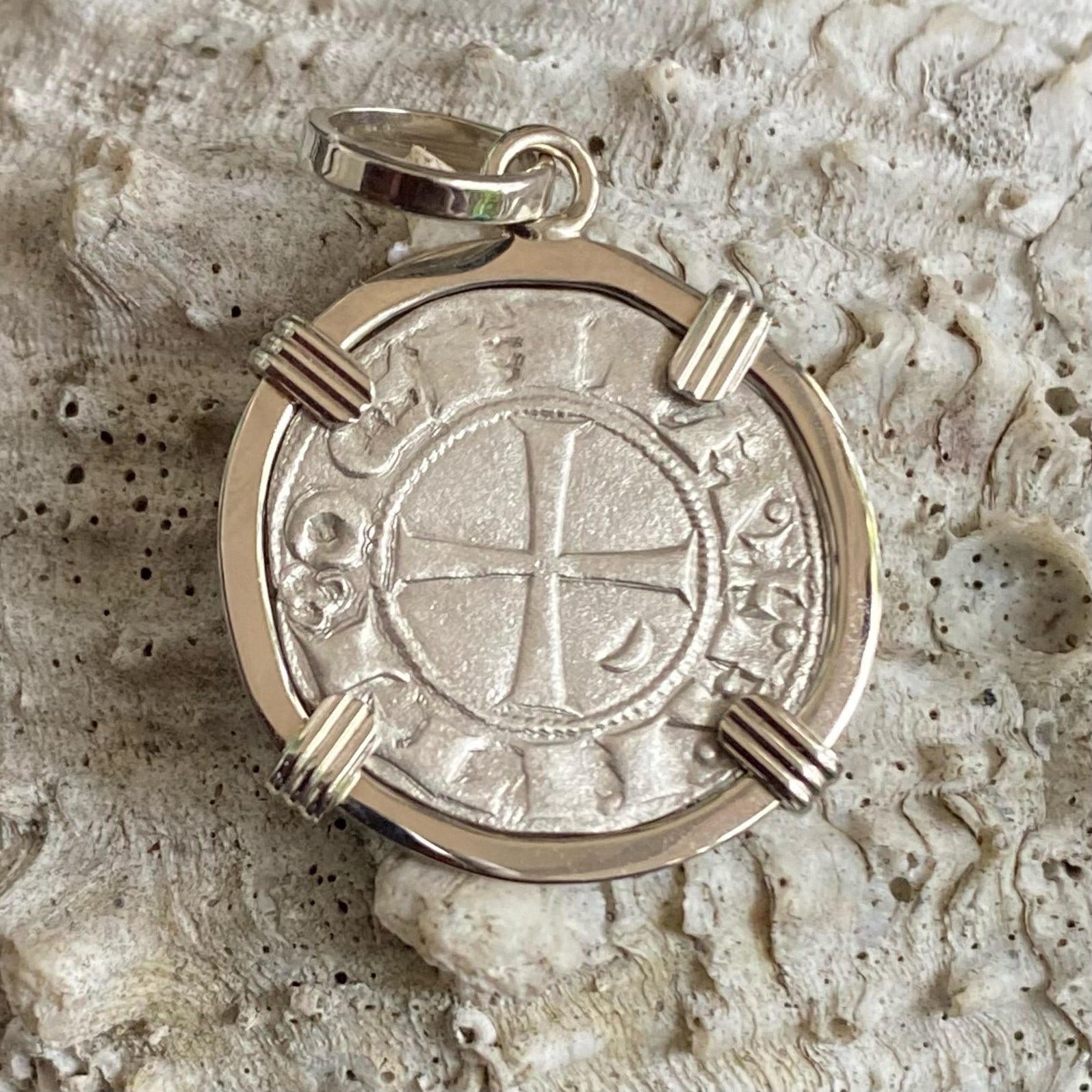 Crusader Coin -Tornesello - AR Denier - Circa 1163-1201 AD