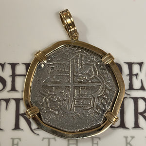 Nuestra Senora de Atocha Shipwreck - 8 Reales - Grade (One) 1 - Mounted in 14Kt gold