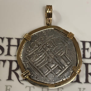 Nuestra Senora de Atocha Shipwreck - 8 Reales - Grade (One) 1 - Mounted in 14Kt gold