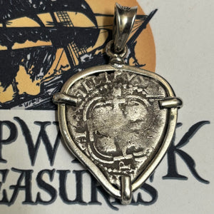 Beachcombers Series - 1 Reales Spanish Cob - Dated 1653 -  Mounted in Sterling Silver