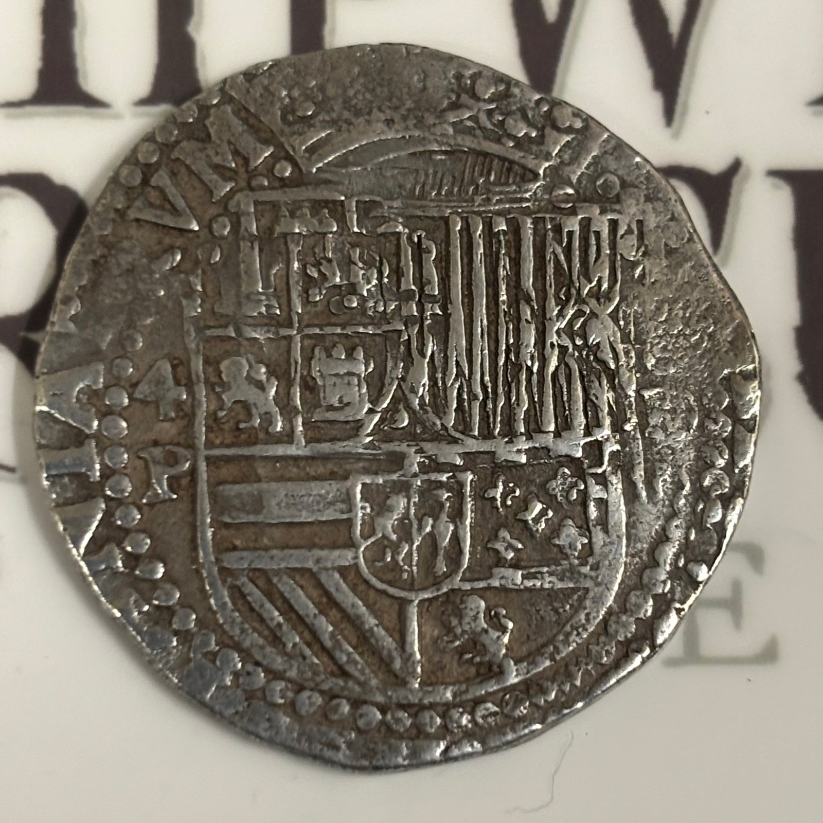 Authentic Spanish Cob - Non Shipwreck - Lima "D" - 4 Reales - Grade 2 - Assayer: Diego de la Torre