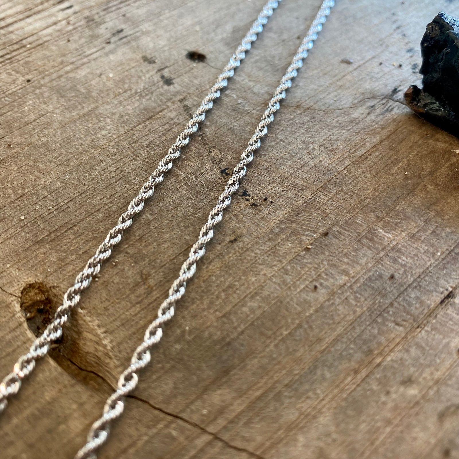 Platinum Rope Chain - 24" 2.2 mm