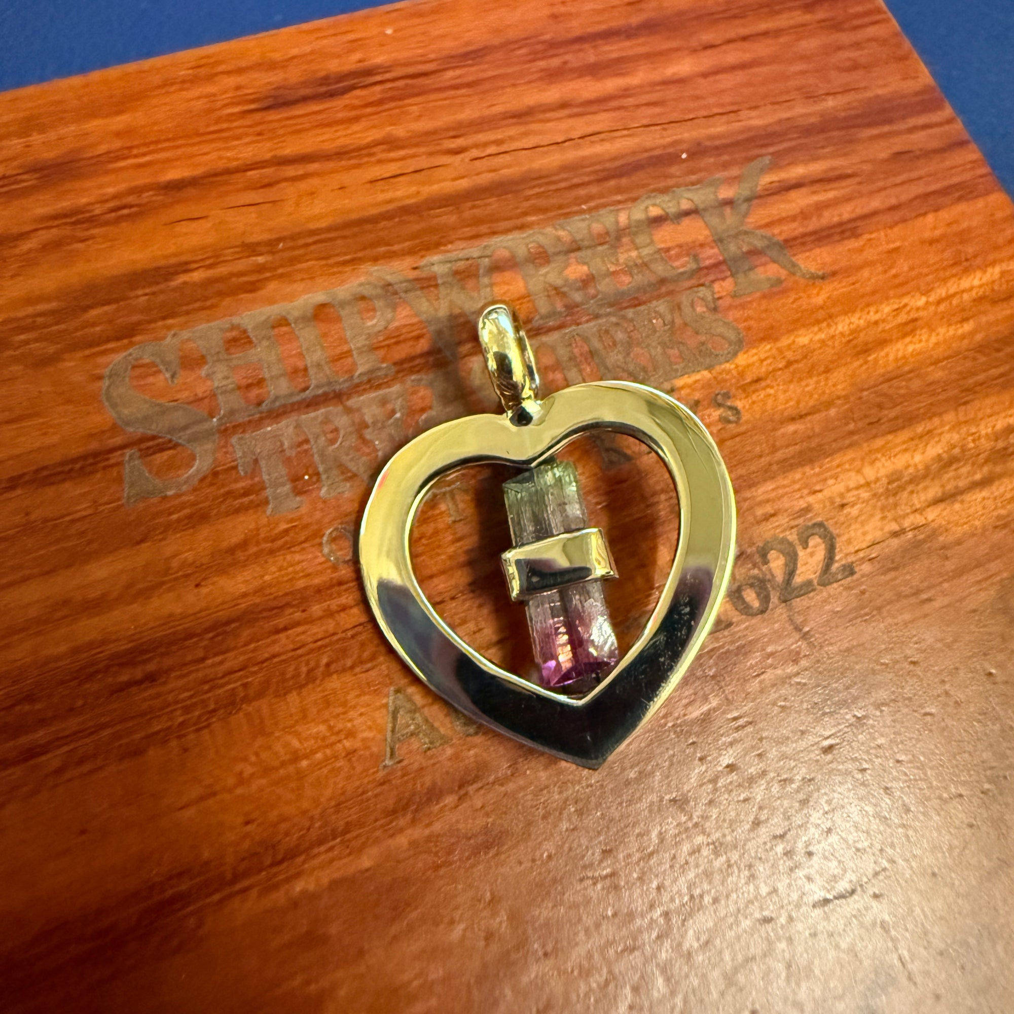 Watermelon Tourmaline - Heart Shaped Pendant