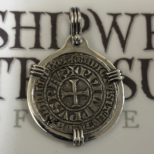 French Crusader coin - Tours France - Circa (1290-1295) "Gros Tournois"