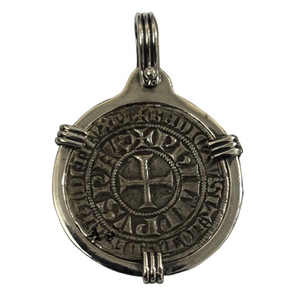 French Crusader coin - Tours France - Circa (1290-1295) "Gros Tournois"