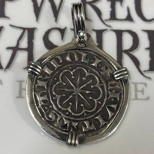 Ancient Crusader Coin - Bohemond VI - Circa (1252 - 1268) CE - Mounted in Sterling Silver