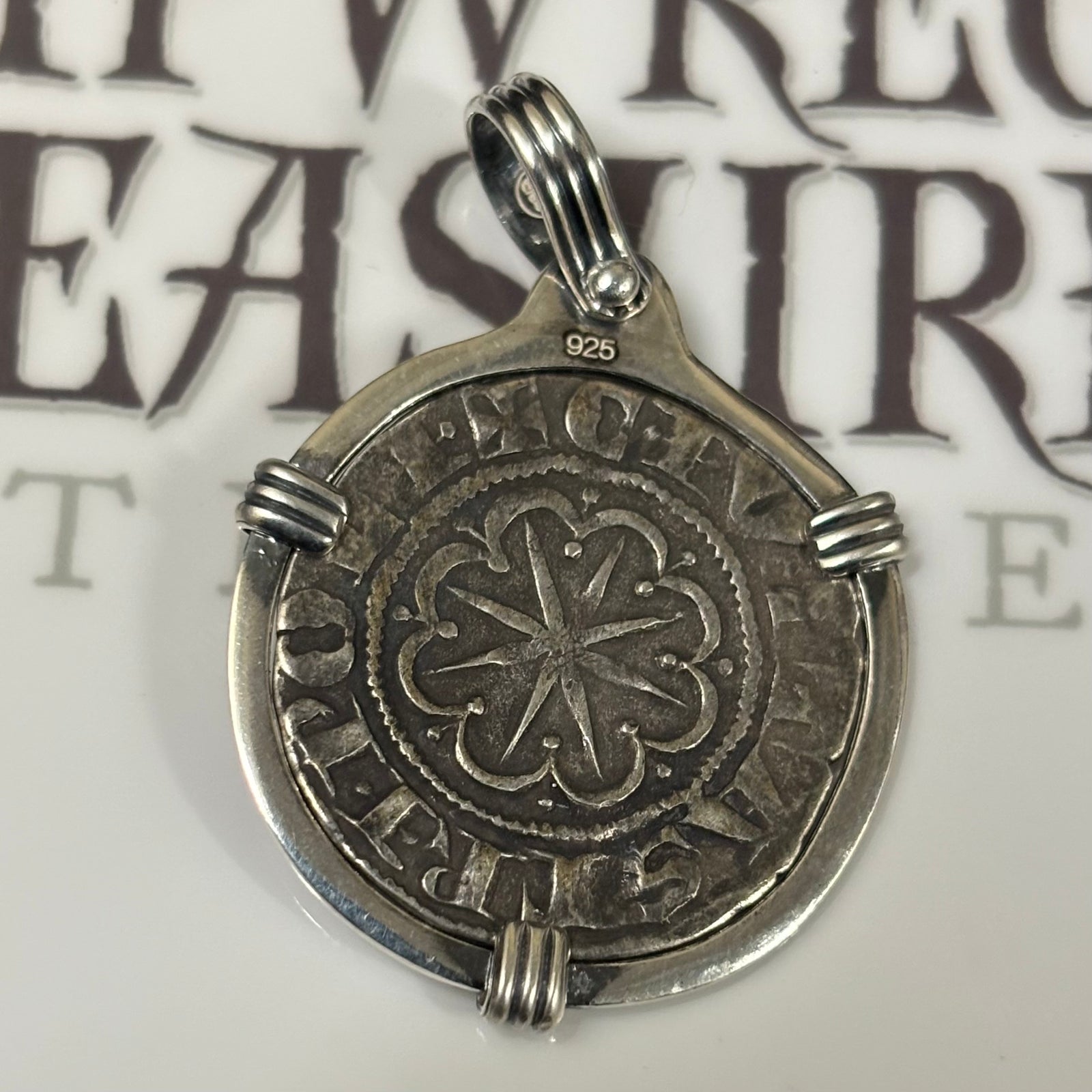 Ancient Crusader Coin - Bohemond VI - Circa (1252 - 1268) CE - Mounted in Sterling Silver
