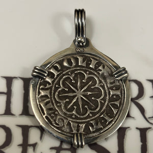 Ancient Crusader Coin - Bohemond VI - Circa (1252 - 1268) CE - Mounted in Sterling Silver