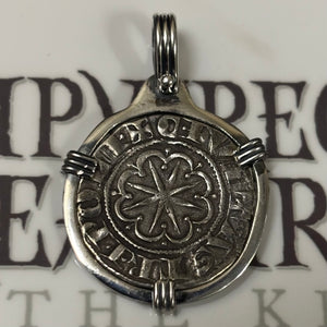 Ancient Crusader Coin - Bohemond VI - Circa (1252 - 1268) CE - Mounted in Sterling Silver
